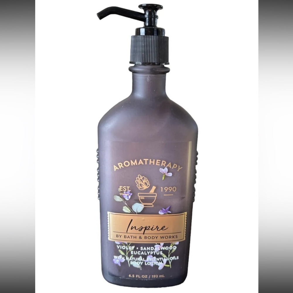 Bath & Body Works Aromatherapy Inspire Violet Sandalwood Eucalyptus Lotion NEW